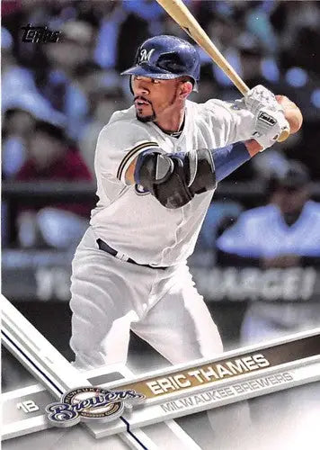 Original gloss 2017 Topps Eric Thames baseball card NM-MT Brewers ID 1706
