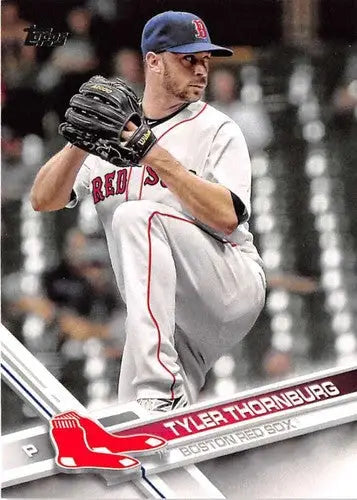 2017 Topps Tyler Thornburg Red Sox baseball card with original glossâID 8906