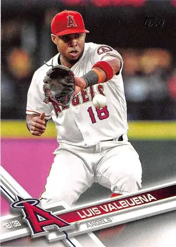Original gloss Luis Valbuena NM-MT baseball card from 2017 Topps #638 Angels