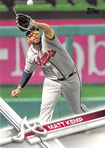 Original gloss Matt Kemp baseball card from 2017 Topps #639 Braves, cards typically sell well