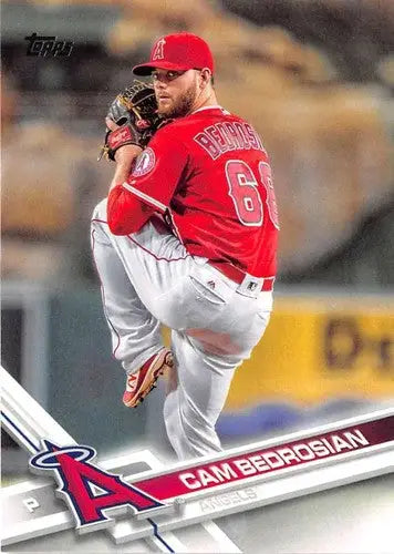 Original gloss Cam Bedrosian baseball card 2017 Topps NM-MT Angels ID 9114