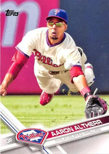 Aaron Altherr baseball card with original gloss, 2017 Topps #66 NM-MT Phillies