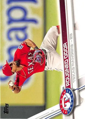 Rougned Odor baseball card with original gloss from 2017 Topps NM-MT Rangers