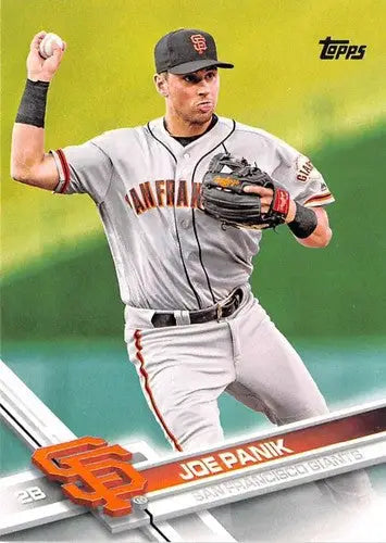 Joe Panik baseball card with original gloss from 2017 Topps NM-MT Giants
