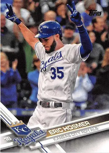2017 Topps #676 Eric Hosmer baseball card with original gloss featuring Royals player