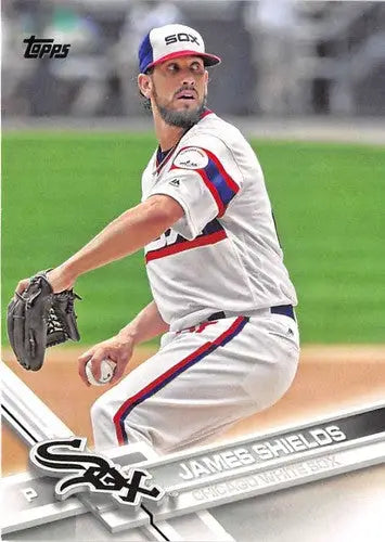Original gloss baseball card of James Shields NM-MT from 2017 Topps White Sox