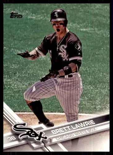 Original gloss baseball card featuring Brett Lawrie from 2017 Topps White Sox series