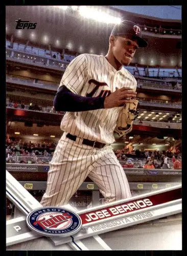Original gloss Baseball card of Jose Berrios NM-MT from 2017 Topps Twins ID 4327