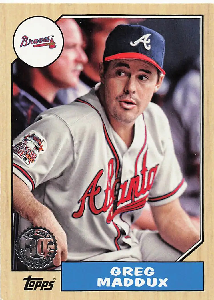 2017 Topps #87-80 Greg Maddux 1987 Topps Baseball 30th Anniversary - Baseball Card Single
