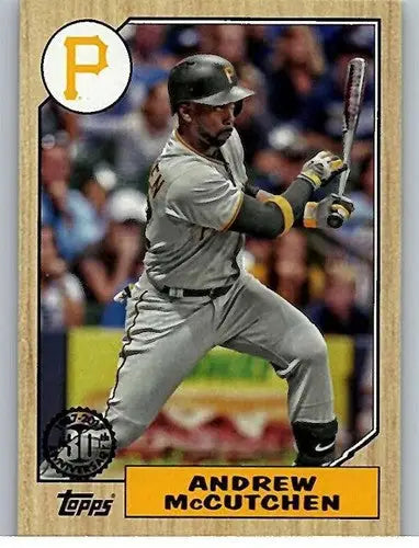 Andrew McCutchen baseball card with original gloss, 2017 Topps NM-MT Pirates