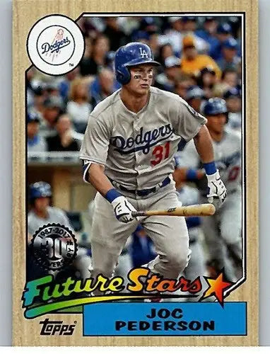 Original gloss Joc Pederson baseball card from 2017 Topps 87 Topps #87-99 Dodgers