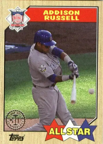 Addison Russell baseball card from 2017 Topps 87 Topps Rookie and All-Star Edition