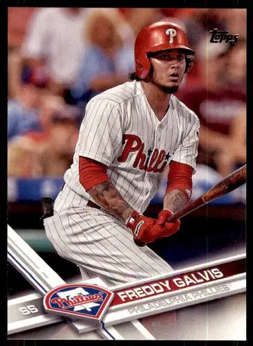 Freddy Galvis baseball card with original gloss from 2017 Topps #88 Phillies