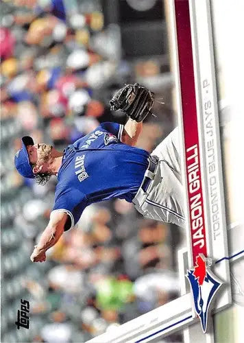 Jason Grilli baseball card with original gloss from 2017 Topps Blue Jays series