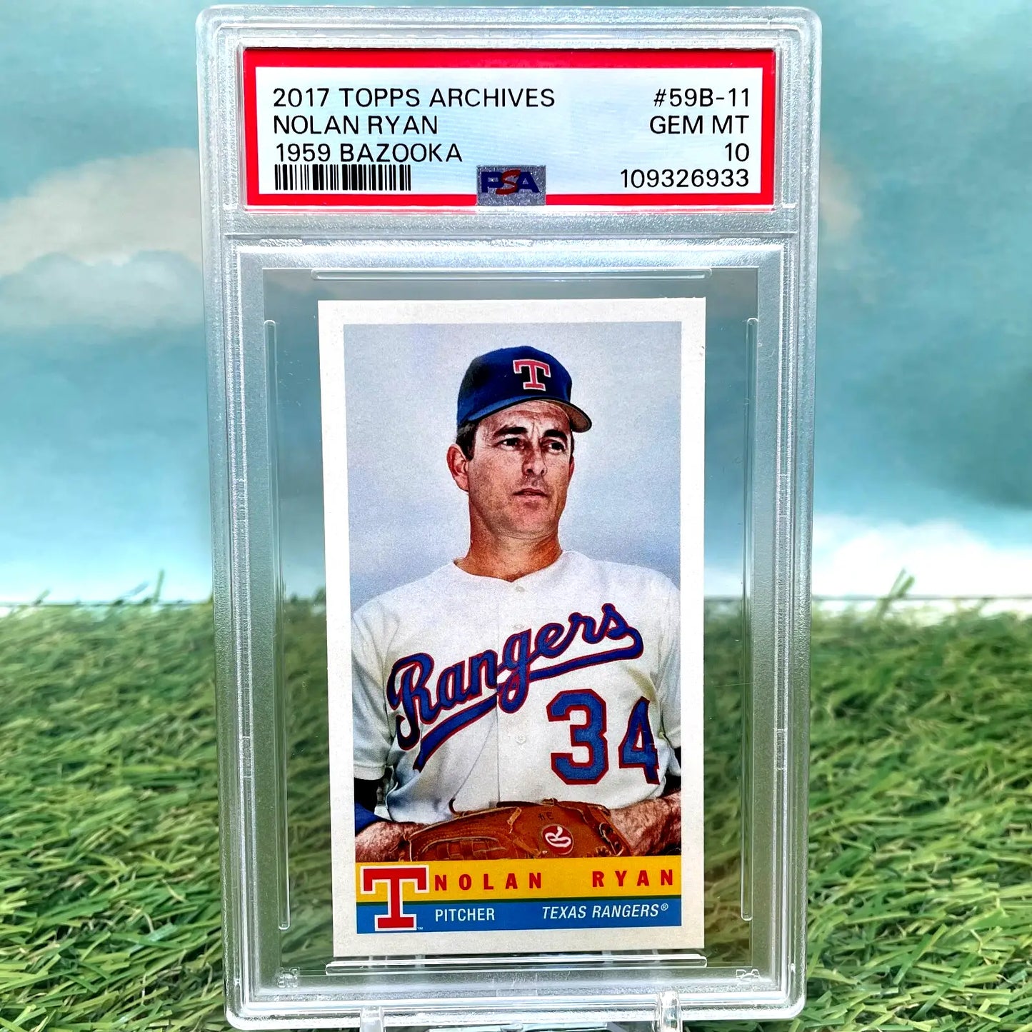 2017 Topps Archives 1959 Bazooka 59B-11 Nolan Ryan PSA 9 Mint