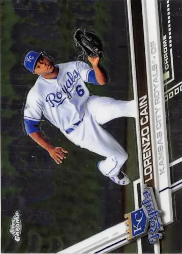 2017 Topps Chrome #131 Lorenzo Cain NM-MT Royals original gloss baseball card