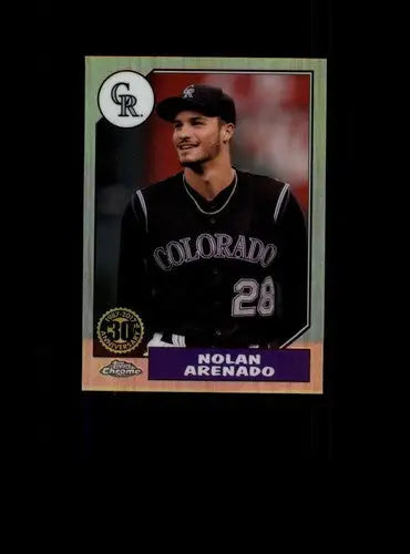 Nolan Arenado baseball card from 2017 Topps Chrome 1987 Topps #87T-15 series