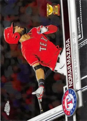 2017 Topps Chrome #82 Nomar Mazara NM-MT Rangers baseball card with original gloss