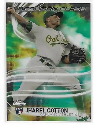 Jharell Cotton 2017 Topps Chrome Freshman Flash baseball card with original gloss