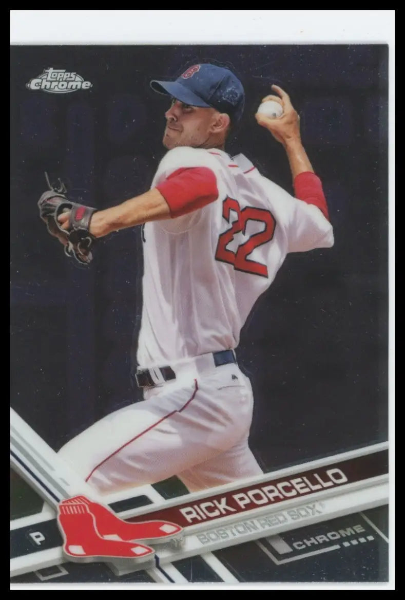 2017 Topps Chrome Rick Porcello 84 Boston Red Sox NM - Baseball Card Single