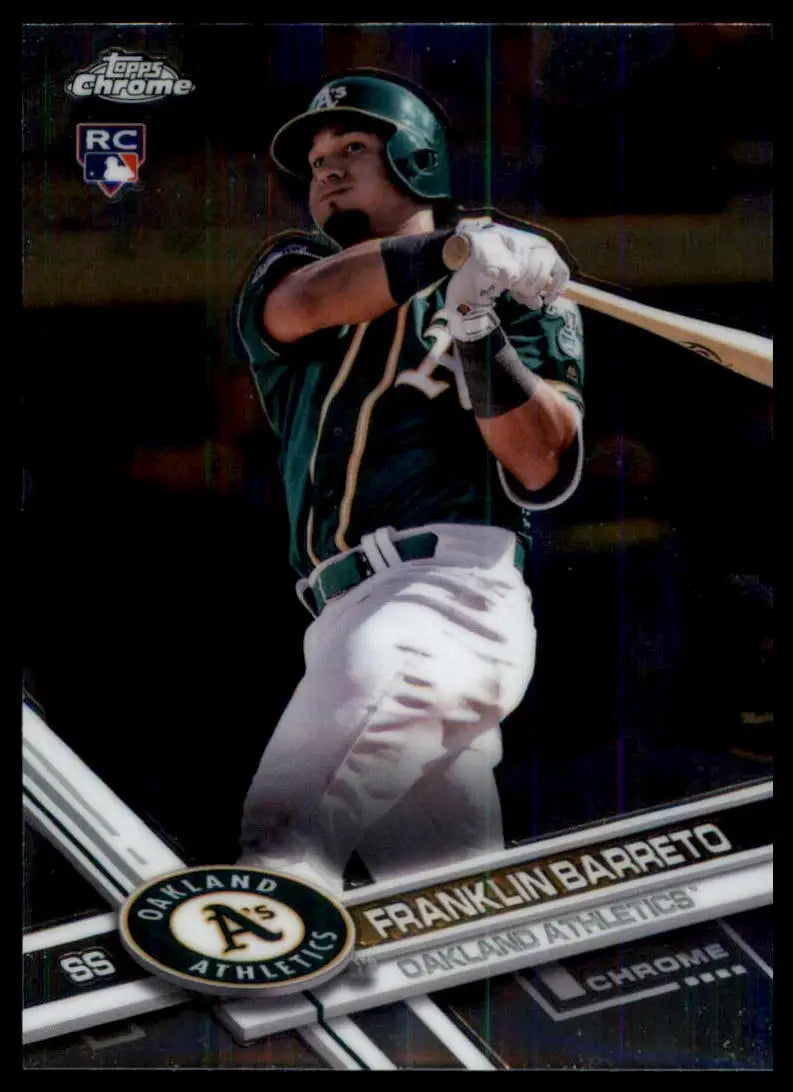 2017 Topps Chrome Update Franklin Barreto RC HMT55 Oakland Athletics NM - Baseball Card Single