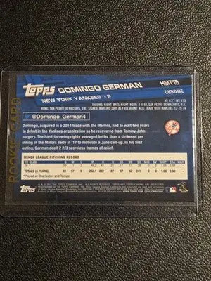 2017 Topps Chrome Update #HMT15 Domingo German - Baseball Card Single