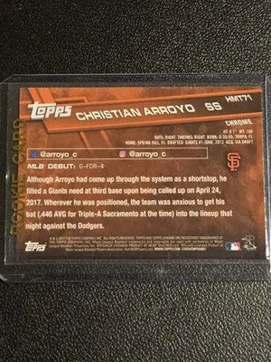 2017 Topps Chrome Update #HMT71 Christian Arroyo - Baseball Card Single