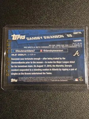 2017 Topps Chrome Update #HMT75 Dansby Swanson - Baseball Card Single