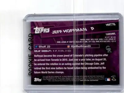 2017 Topps Chrome Update #HMT76 Jeff Hoffman - Baseball Card Single