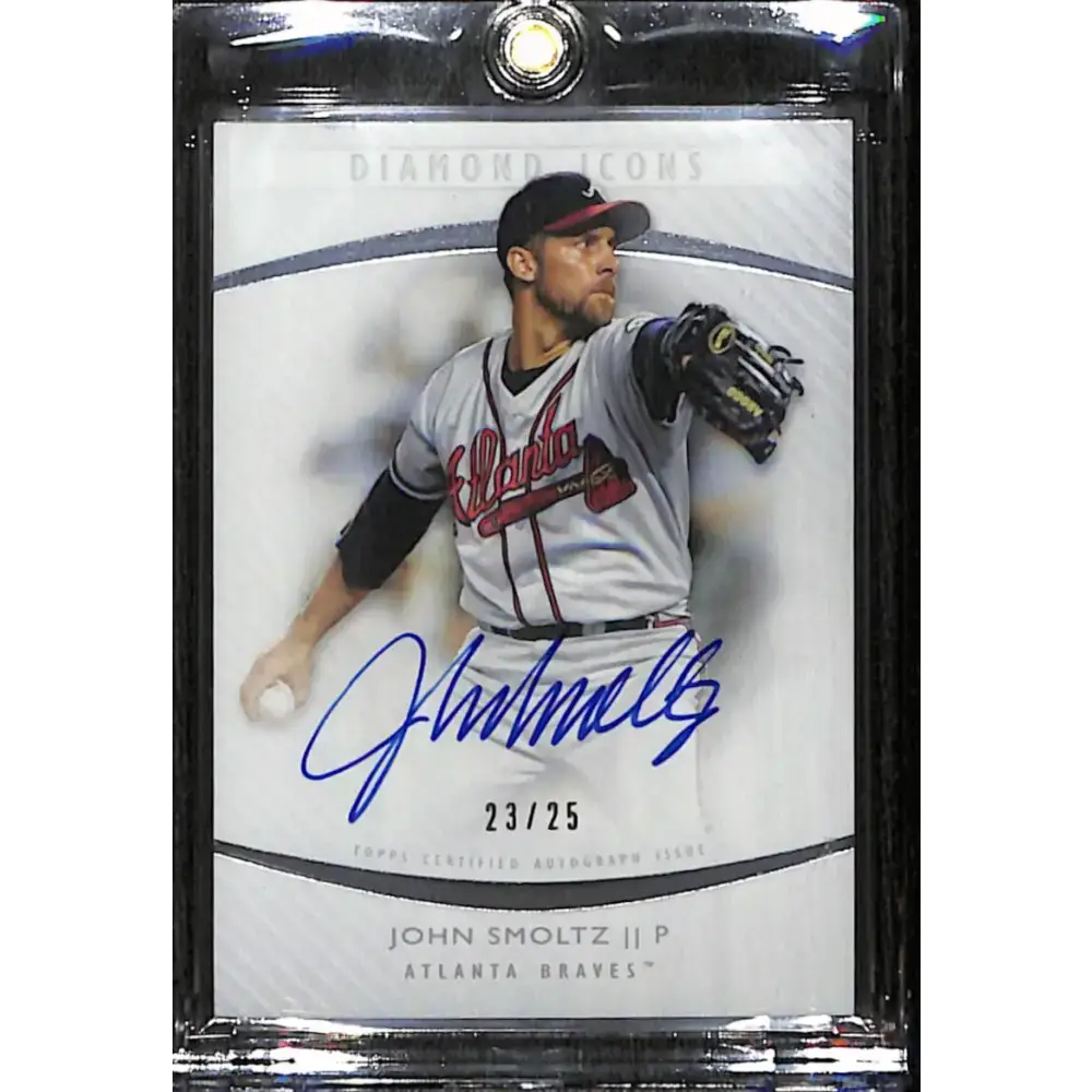 2017 Topps Diamond Icons #AU-JS John Smoltz NM-MT Auto 23/25 Atlanta Braves Baseball Card - Baseball Card Single