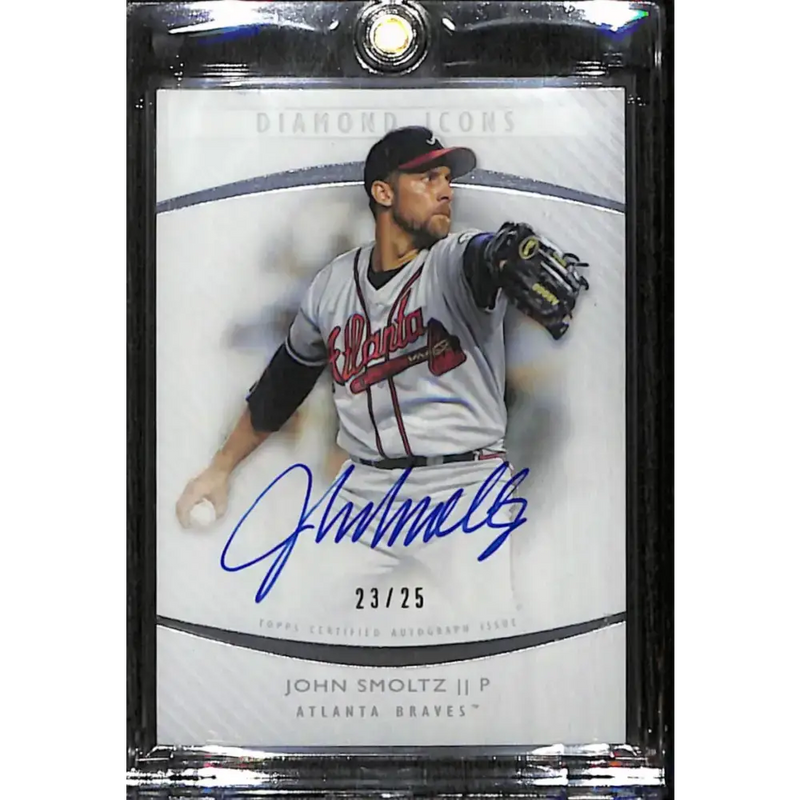 2017 Topps Diamond Icons #AU-JS John Smoltz NM-MT Auto 23/25 Atlanta Braves Baseball Card - Baseball Card Single