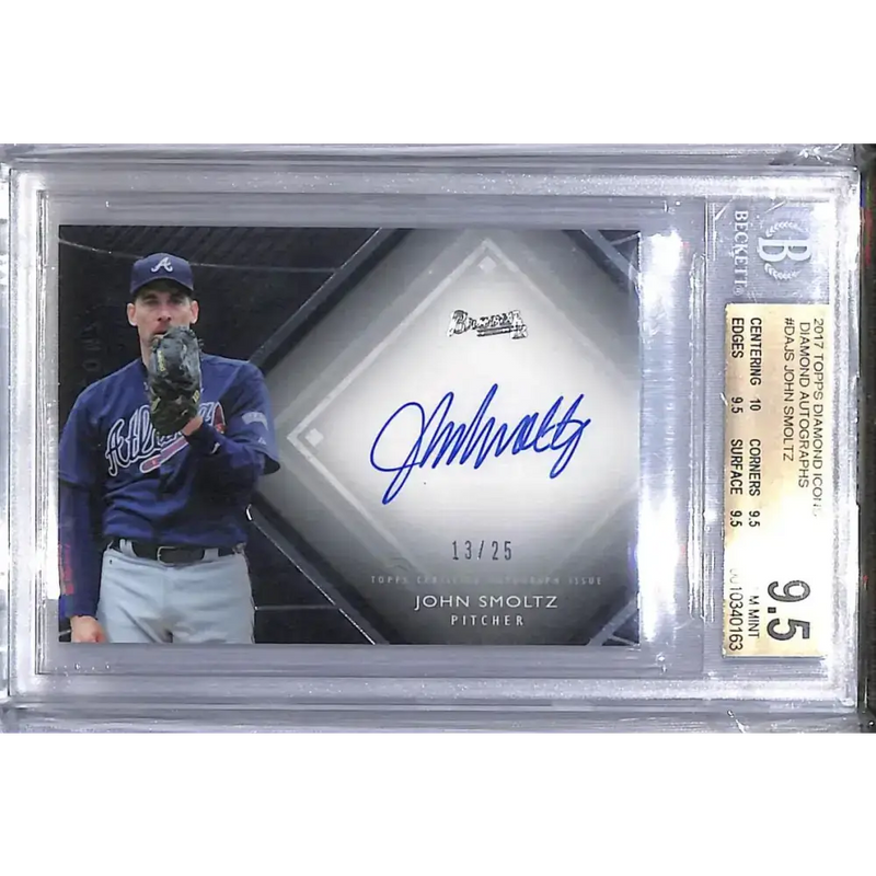 2017 Topps Diamond Icons #DA-JS John Smoltz BGS 9.5 Gem Mint Auto 13/25 Atlanta Braves - Baseball Card Single