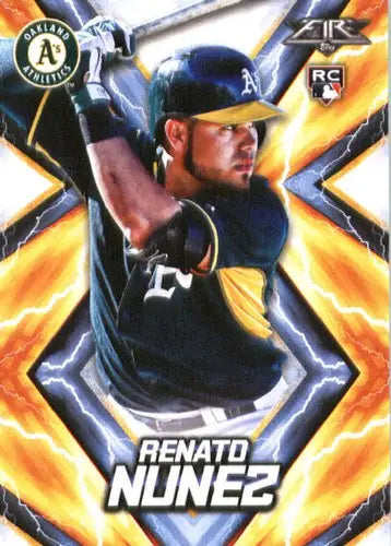 2017 Topps Fire #105 Renato Nunez NM-MT RC Rookie Athletics ID:3307 - Baseball Card Single