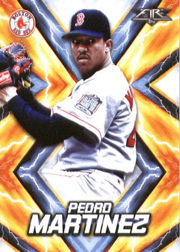 2017 Topps Fire #45 Pedro Martinez NM-MT Red Sox - Baseball Card Single