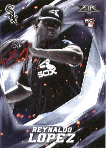 Reynaldo Lopez rookie White Sox baseball card from 2017 Topps Fire with original gloss