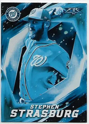 2017 Topps Fire Blue Chip #93 Stephen Strasburg NM-MT Nationals - Baseball Card Single