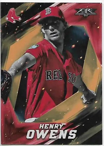 2017 Topps Fire Orange #194 Henry Owens NM-MT 285/299 Red Sox ID:6547 - Baseball Card Single