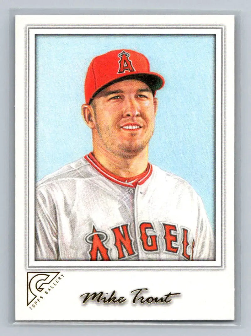 Mike Trout 2017 Topps Gallery #1 card featuring Los Angeles Angels star player