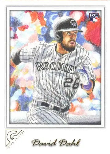 Original gloss David Dahl baseball card from 2017 Topps Gallery Rookie Rockies
