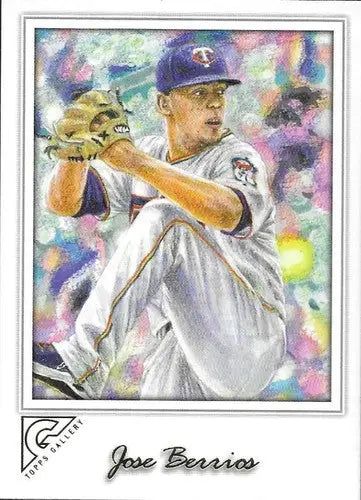Original gloss of Jose Berrios baseball card from 2017 Topps Gallery Twins ID 5355
