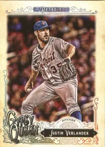 2017 Topps Gypsy Queen Justin Verlander baseball card Tigers ID 18695