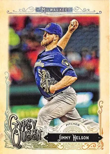 2017 Topps Gypsy Queen #143 Jimmy Nelson NM-MT Brewers - Baseball Card Single