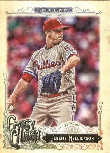 Jeremy Hellickson baseball card from 2017 Topps Gypsy Queen with original gloss