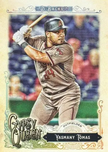 Yasmany Tomas baseball card from 2017 Topps Gypsy Queen featuring Diamondbacks player
