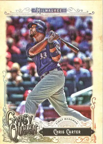 2017 Topps Gypsy Queen #45 Chris Carter NM-MT Brewers ID:18775 - Baseball Card Single