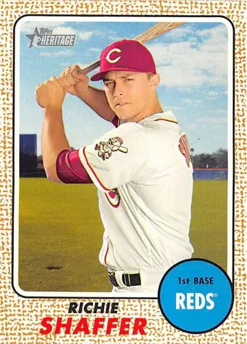 2017 Topps Heritage #102 Richie Shaffer NM-MT Reds - Baseball Card Single