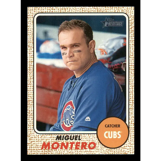2017 Topps Heritage #103 Miguel Montero NM-MT Chicago Cubs Baseball Card - Baseball Card