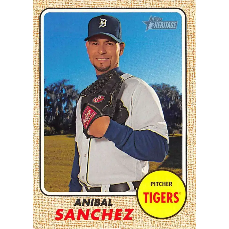 2017 Topps Heritage #160 Anibal Sanchez NM-MT Detroit Tigers Baseball Card - Baseball Card Single