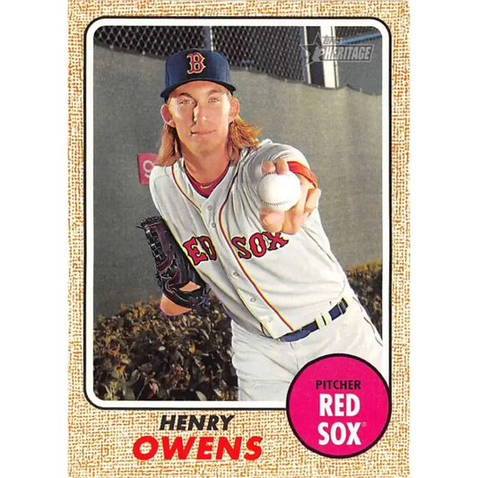 2017 Topps Heritage #186 Henry Owens NM-MT Boston Red Sox Baseball Card - Baseball Card