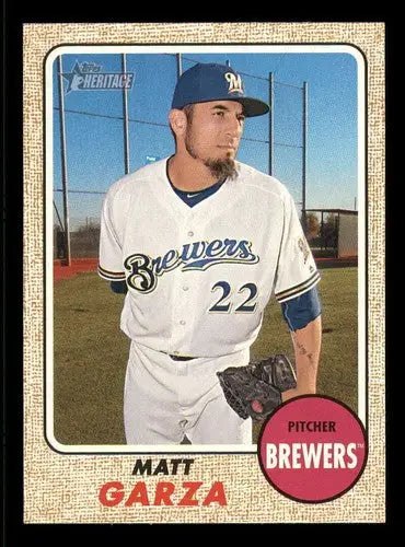 2017 Topps Heritage #231 Matt Garza NM-MT Brewers ID:10193 - Baseball Card Single